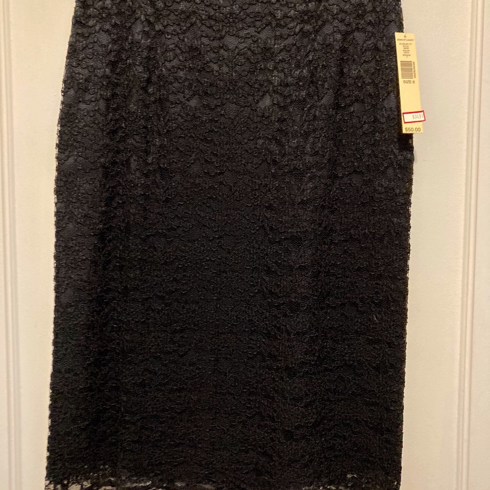 Black lace skirt
